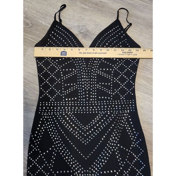 Papaya Womens Dress Black Size S Bedazzle Glitter Sequence Sheath Made In‎ USA - Picture 7 of 9